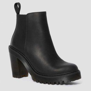 Dr Martens Black Magdalena Heeled Ankle Boots Bootie Size 8
